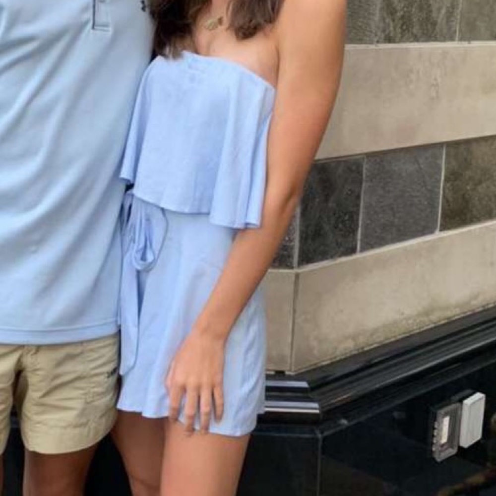 Super cute light blue romper